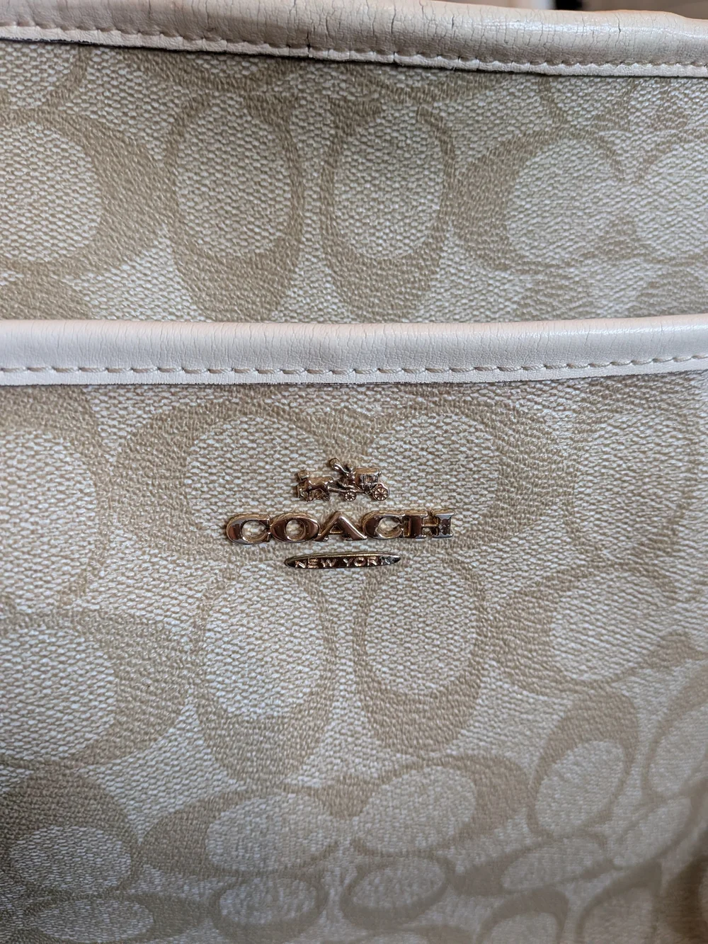 Coach Signature Canvas Crossbody Bag in Khaki/Chalk